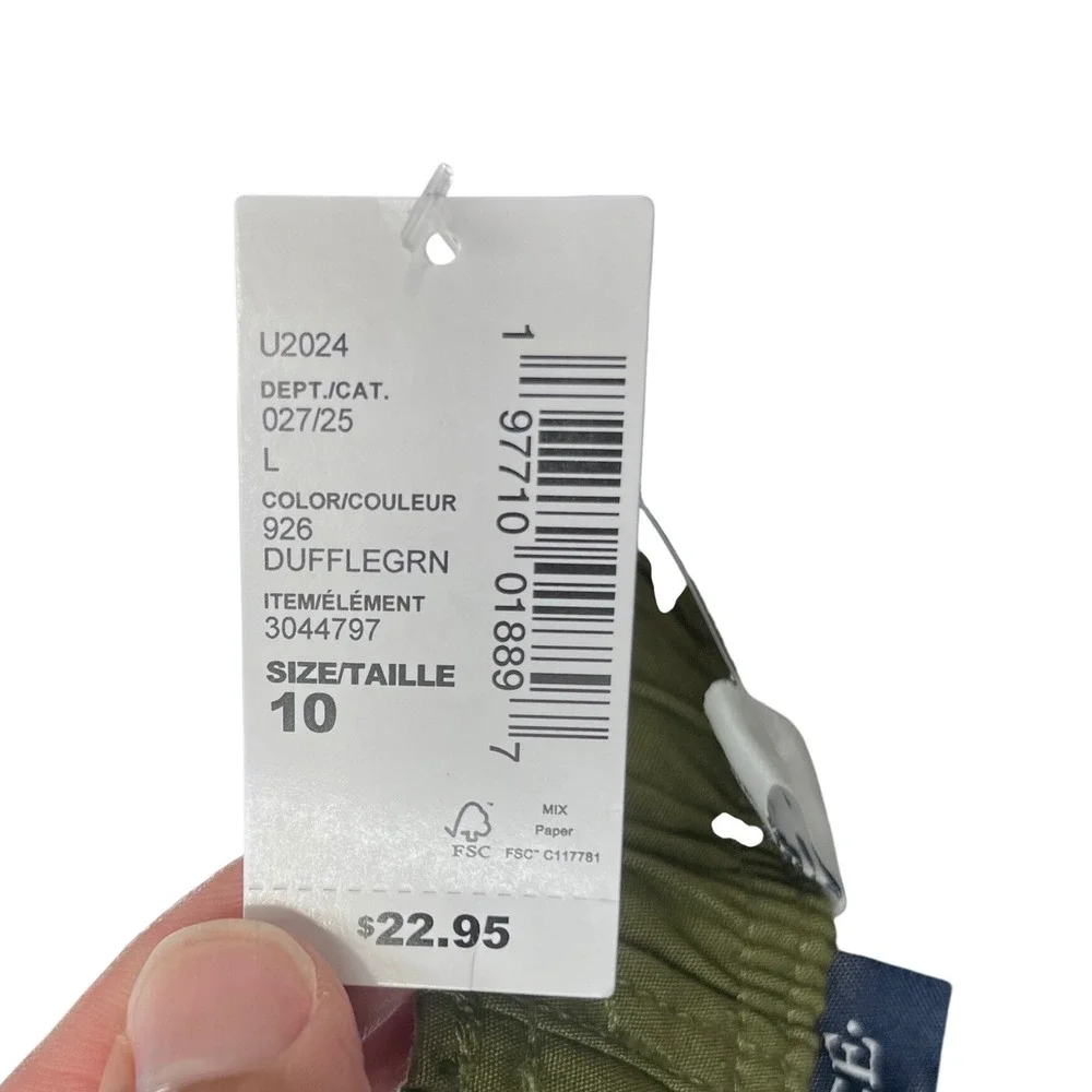 The Children's Place Cargo Shorts‎ Boys 10 Green Pull On Drawstring Gorpcore